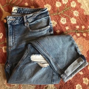 Deconstructed boyfriend jeans